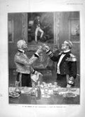 Original Old Antique Print 1905 Nelson Toast Trafalgar Day Henry Irving Theatre