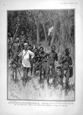 Old Antique Print 1905 Congo State Natives Hostages Rubber Workers Africa 20th
