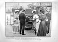 Original Old Antique Print 1905 Dotter Practice 4.7 Gun Tea Party Cruiser Ship