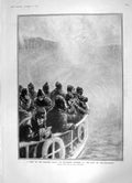 Old Antique Print 1905 Niagara Falls Excursion Steamer Steer Morgan Mayor 20th