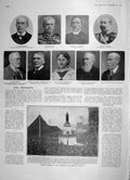 Original Old Antique Print 1905 Gladstone Memorial Dixie Plowden Kendall Variot