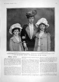 Old Antique Print 1905 Princess Maud Alexandra Louise King Spain Kaiser 20th