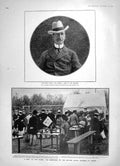 Original Old Antique Print 1905 King Hellenes George British Navy Dalny Russia