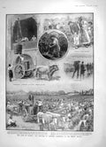 Original Old Antique Print 1905 Claret Chateau Loudenne Medoc Doberitz 20th