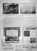 Original Old Antique Print 1905 Paris Automobile Car Exhibition Bord'S Pianos