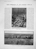 Original Old Antique Print 1905 Emigrants Canada Railway Map Salmon Fishing