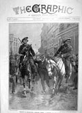 Old Antique Print 1906 Moscow Revolution Cossacks Prisoner Police Station 20th