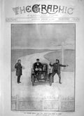 Original Old Antique Print 1906 John Bull Home Rull Fiscal Reform Motor Car