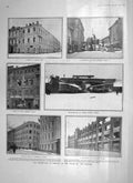 Original Old Antique Print 1906 Moscow Kursky Railway Bronnoy Massacre Rioters