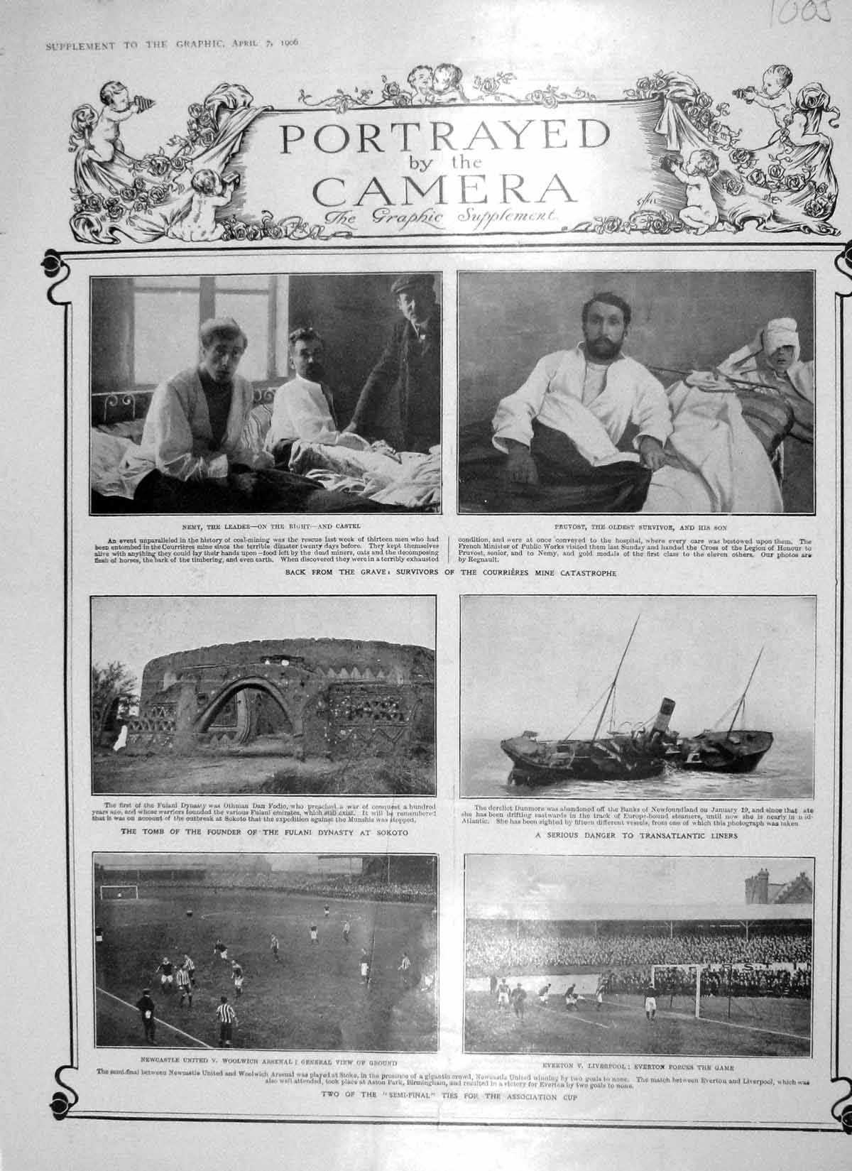 Old Antique Print 1906 Pruvost Football Sokoto Ship Theatre Arthur Japan 20th