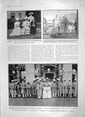Original Old Antique Print 1906 Nizam Hyderabad Durbar Calcutta Papal Vatican