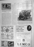 Original Old Antique Print 1906 Humber Motor Car Ski Sport Motorcycle Lemco