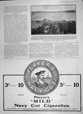 Original Old Antique Print 1906 Fishguard Harbour Ireland Cigarettes Lever Soap