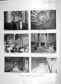 Old Antique Print 1906 Parliament House Commons Chancellor Woolsack Lords 20th