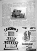 Original Old Antique Print 1906 Cross-Country Car Warfare Hotchkiss Gun 20th
