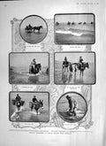 Old Antique Print 1906 Fisherman Fish Nieuport Khnods Madras Russia Fritz 20th