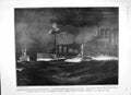 Old Antique Print 1906 American War Ship Lagos Destruction Niagara Falls 20th