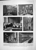 Old Antique Print 1906 Burgher Orphanage Amsterdam Balfour House Commons 20th