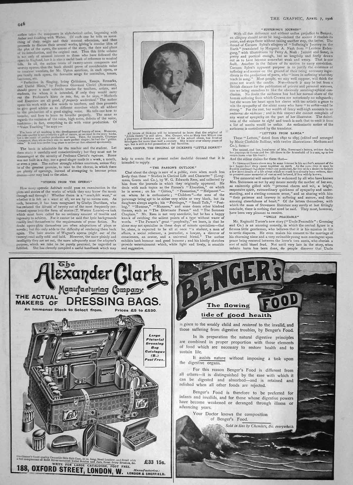 Old Antique Print 1906 Mrs Cooper Dickens Little Dorrit Alexander Clark 20th
