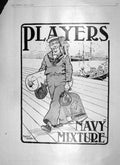 Original Old Antique Print 1906 Advertisement Players Navy Mixture Cigarettes