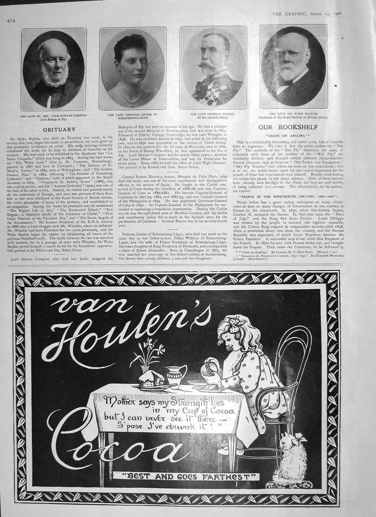 Original Old Antique Print 1906 Compton Louise Blanco Bayliss Evans Vacuum Cap