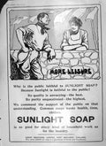 Old Antique Print 1906 Advertisement Sunlight Soap Lever Brothers London 20th