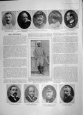 Original Old Antique Print 1906 Dinizulu Chief Zulus Morton O'Brien Curie Wilde