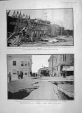 Original Old Antique Print 1906 Earthquake San Francisco Valencia Scotland 20th
