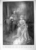 Antique Old Print 1906 Portrait Majesty King Alfonso Queen Victoria Spain 20th