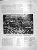 Original Old Antique Print 1906 Spain Bomb Funeral Marquesa Tolosa Calle Mayor