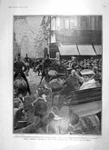 Original Old Antique Print 1906 King Alfonso Madrid Spain Montagu Ship Sailors