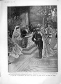 Old Antique Print 1906 Prince Wales Wedding Mayor London Milan Vesuvius 20th