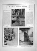 Old Antique Print 1906 Rock-Hewn Prison Chamber Jerusalem Kaiser Vienna 20th