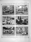 Old Antique Print 1906 Plague Epidemic Mandalay Pridmore Commons Sewell 20th