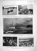 Old Antique Print 1906 Duke Connaught King Sweden Kaiser Boat Grenadiers 20th