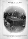 Original Old Antique Print 1906 Parliament Balfour Baltic Churchill Lord Cecil