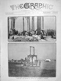 Old Antique Print 1906 Execution Captain Bull Murderers Denshawi Hanging 20th