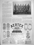Old Antique Print 1906 Football Team Sport Malay Guides Aertex Clothing 20th