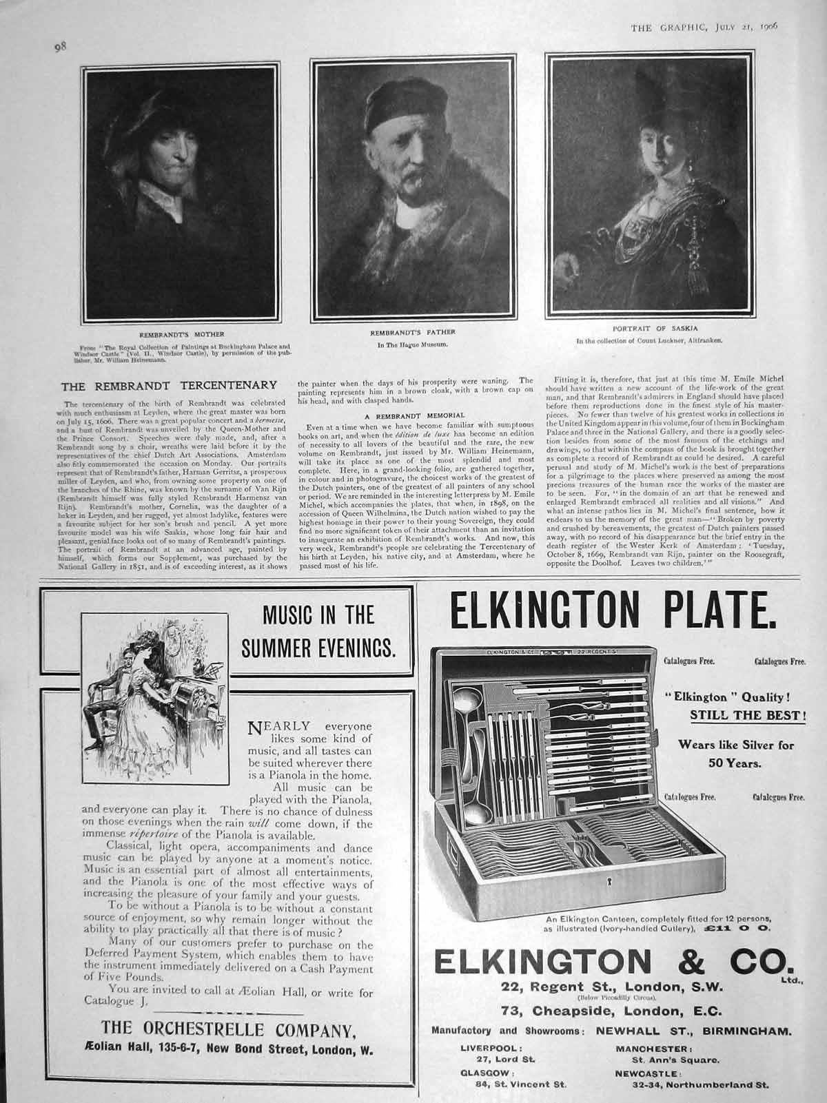 Old Antique Print 1906 Rembrandt Saskia Monkey Brand Soap Lever Brothers 20th