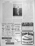 Original Old Antique Print 1906 Lords Cricket Lees Fielder Bowling Kropp Razor
