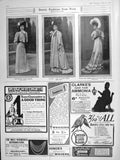 Original Old Antique Print 1906 Ladies Fashion Paris Cattine Cloak Muslin Robe