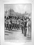 Old Antique Print 1906 Scots Guards King Victoria Rand Pharaohs Dareheib 20th