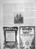 Original Old Antique Print 1906 Rebel Chief Sigananda Argyll Motor Car Mennens