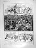 Old Antique Print 1906 Poor Children Lincoln'S Inn Car Costermonger Devah 20th