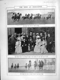 Old Antique Print 1906 Horse Racing Doncaster Leger Rufford Savile Sport 20th
