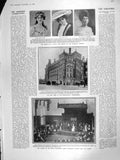 Original Old Antique Print 1906 Phyllis Dare Edna May Clifford Dutch Parliament