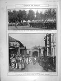 Original Old Antique Print 1906 Russia Tsar Newsky Monastery Earl Aberdeen King