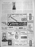 Original Old Antique Print 1906 Vase Lady Mabel Palmer Gillette Razor John Bool