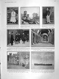 Old Antique Print 1906 Tekels Castle Ship Landrail Newman Smith Killarney 20th