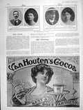Old Antique Print 1906 George Peel Agnes Lygon Coates Crewe-Milnes Cocoa 20th